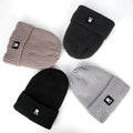 Hot Selling Winter Fleece Lined Low Moq Rib Knitted  Oversized Warm Beanie for Men