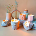 J10-264 Wholesale Jar Candle Set Custom Label Packaging Natural Scented Soy Wax Wooden Glass Candles Holder Mold