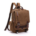 Hot Selling Vintage Style Multi-pocket Single Double Shoulder Rucksack Duffel Bag Wax Canvas Travel Bag Men Backpack