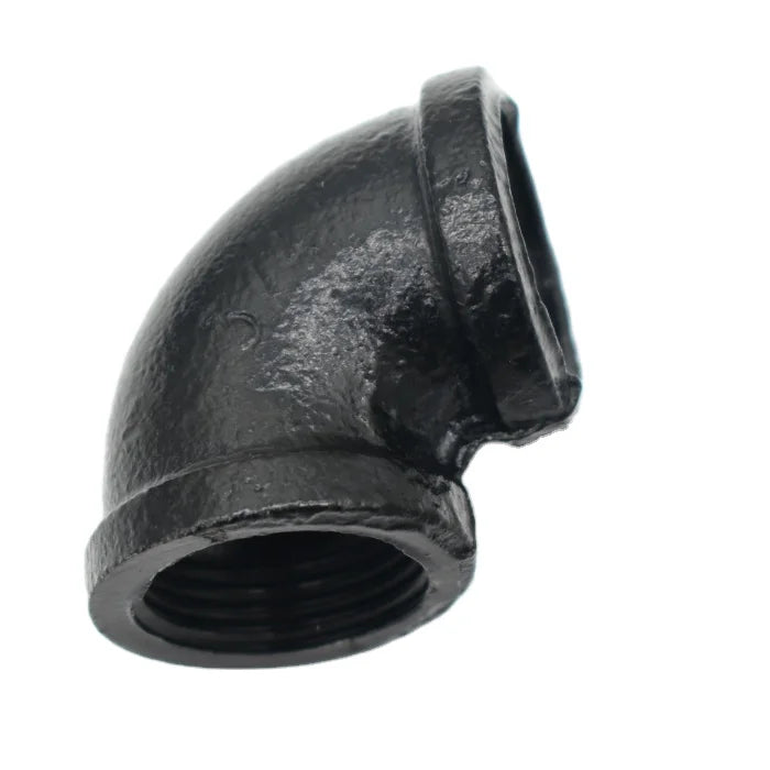 3/4 Inch Threaded Pipe Fitting Black Malleable Iron Cast Pipe Fitting Elbow 90 Degree 3/4" for DIY Pipe Furniture