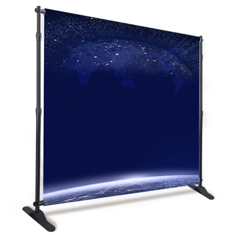 Banner Stand Adjustable Telescopic Trade Show Backdrop 8 X 8ft Step and Repeat Frame
