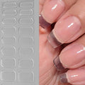 Transparent Semi-Cured Gel Nail Polish Sticker Long-Lasting Extension Cream Nail Decal Full Cover Clear/Pink Cured Slider