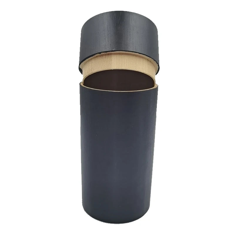 Biodegradable Cylinder Paper Cardboard Premium Tea Canister Bags Gift Tube Box Packaging for Loose Tea Package Wood