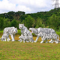 Outdoor Large Resin Animal Sculpture Life Size Fiberglass Tiger Statue for Zoo Decoration