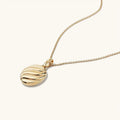 Classic 3D Solid Croissant Charm Pendant Necklace Gold Plated 18K Women Brass Tarnish Free Jewelry