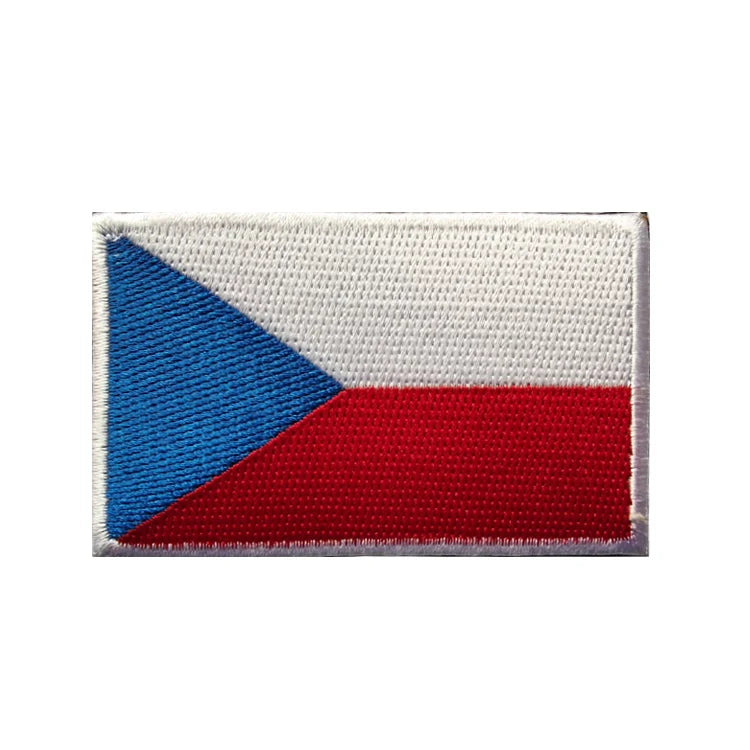 Czech Flag Patch With Hook and Loop Tactical Equipment Accessory for Uniform Bags and Hat Patches Clothing Usage
