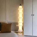 Modern French Wabi-Sabi Style Silk Floor Lamp LED Iron Body for Bedroom Living Room Decorative Atmosphere Lighting