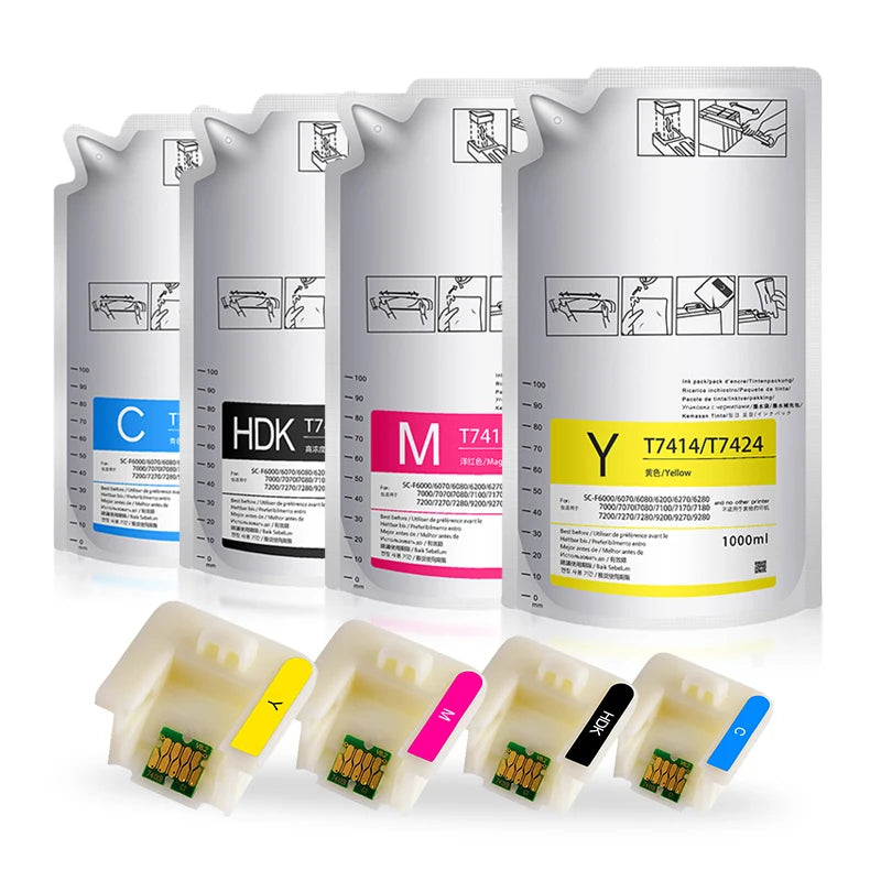 Supercolor F6070 Tinta De Sublimation F6200 Dye Sublimation Ink Bag for Epson F6270 F7000 F7200 F7270 F9200 F9270