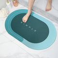 40x60cm 50x80cm Green Rubber Non-Slip Bathroom Rugs Oval Shaped Bath Room Anti Slip Absorbing Bath Mat for Quick Dry