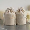 PandaSew 18x15cm With Round Bottom Recycled Burlap Jute Linen Candle Drawstring Packaging Bag Jewelry Pouch