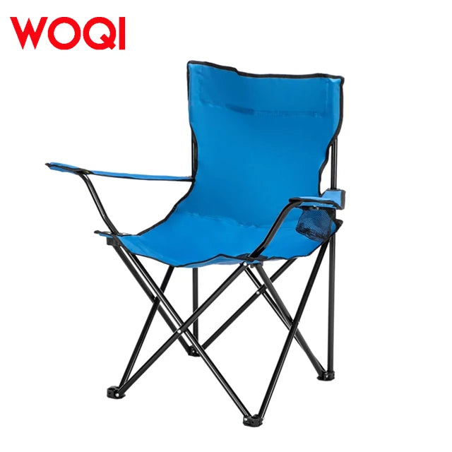 WOQI Portable Foldable Lightweight Leisure Fishing Chair with Armrests Outdoor Travel Camping Folding Chair