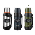 Wholesale 2L Large Capacity Stainless Steel Insulated Water Bottle Double Wall Vacuum Flask Thermos Wide Mouth With Straw Lid