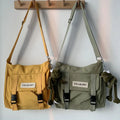 Large Capacity Oxford Cloth Waterproof Shoulder Bag Trendy Cool  Casual Vintage Hand Bag