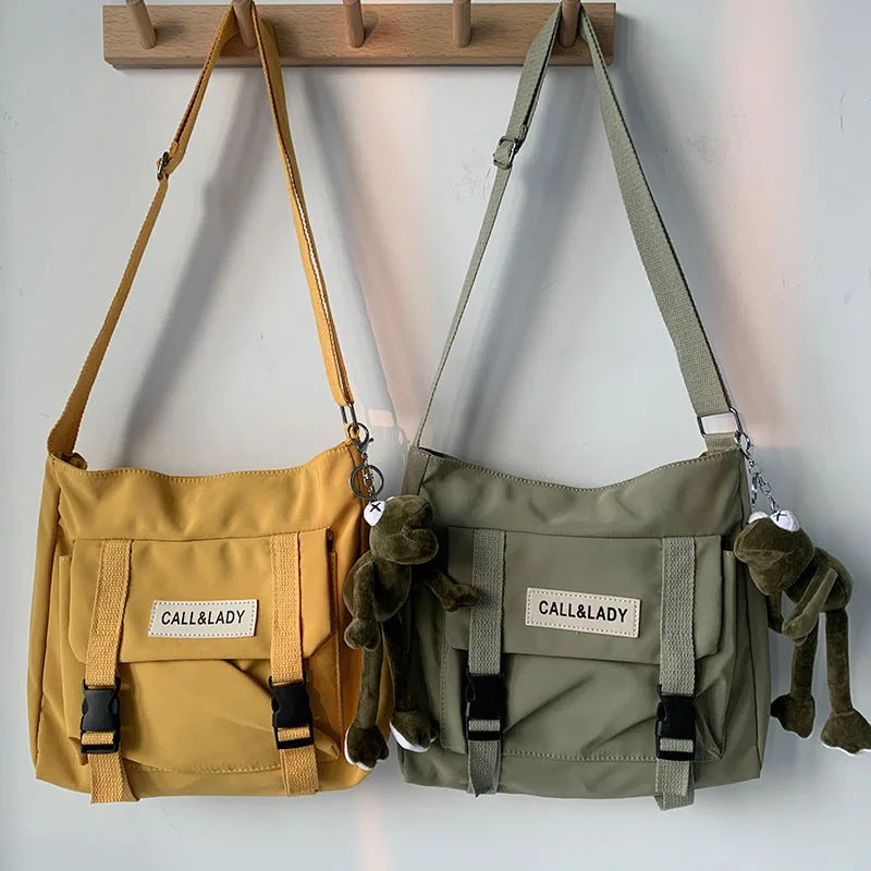 Large Capacity Oxford Cloth Waterproof Shoulder Bag Trendy Cool  Casual Vintage Hand Bag
