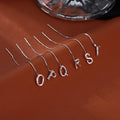 Simple Letter Long Wire Tassel Threader Chain 925 Silver Plated Alphabet Dangle Earrings Women Straight Hanging Earrings Jewelry