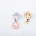 P010844 DIY 7-9mm Natural Freshwater Pearl Pendant Accessory 925 Sterling Silver Engagement Jewelry Necklace for Women