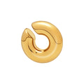 Latest 18K Gold Plated Stainless Steel Jewelry Gold Color Hollow Tube Ear Clip HipHop Punk Single Earrings E231450
