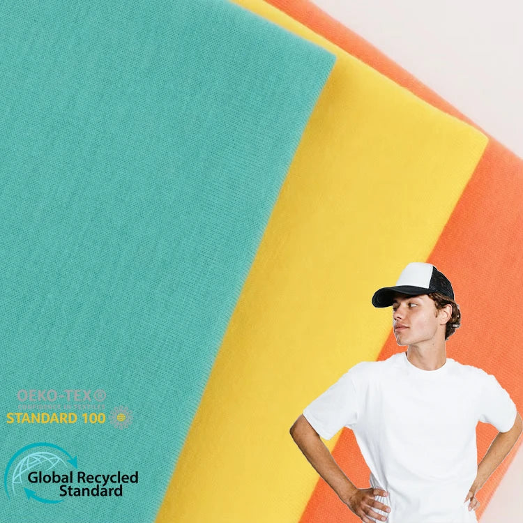 32S Imitation Cotton Stretch-frame Sweatcloth Polyester Spandex Jersey Fabric for Tshirt