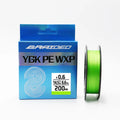 YGKX 200m Spool Flash Green Floating Line Braided Fishing Line Super Powered Low Memory PE Stream Lake River