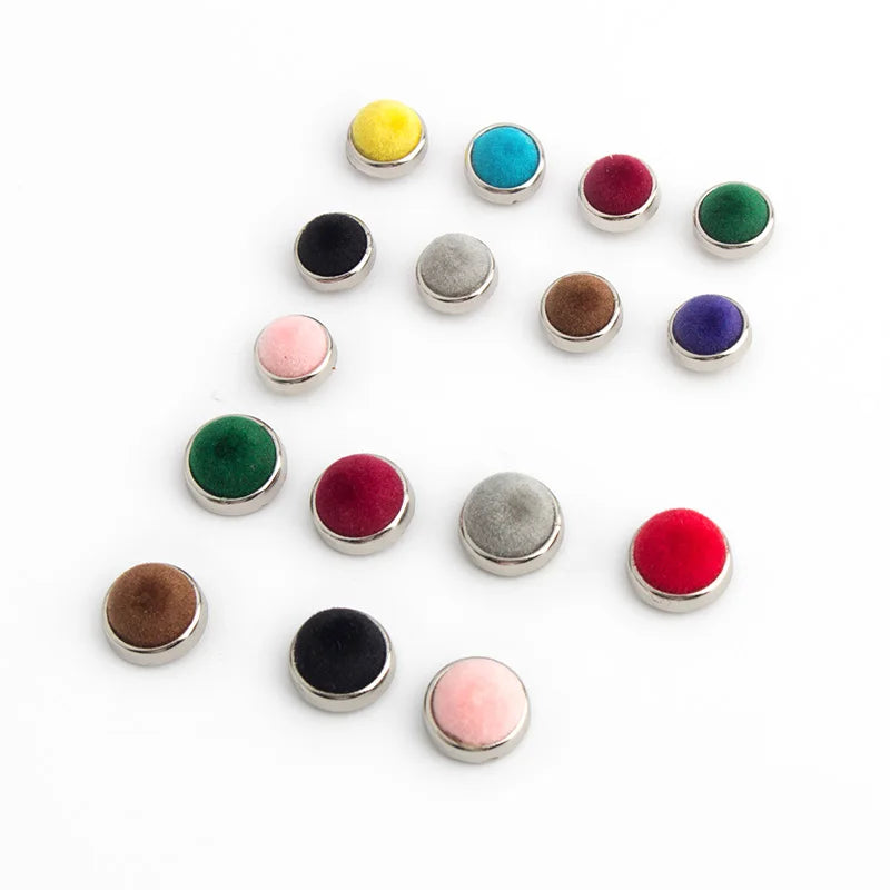 Nolvo World 10 13mm Shape Rivets Leather Crafts Bags DIY Base Round Flocking Rivet Decorative Stud Bucket Nail for Handbag
