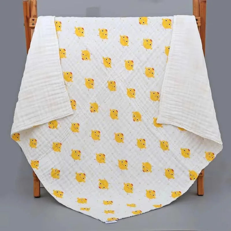 Organic 6-Layer Cotton Muslin Baby Swaddle Blanket - Breathable Gauze Newborn Bath Towel Eco-Friendly Wrap MegaBDM