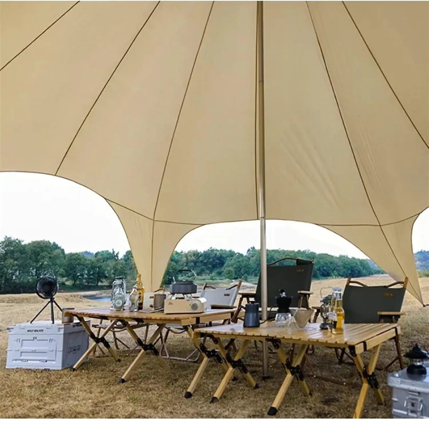 10m Oxford Fabric Outdoor Beach Sun Shade Shelter Waterproof Canopy Star Party Tents for Family Camping