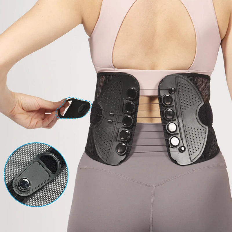 New Design Breathable Adjustable Mesh Polyester Pressure Sports Fitness Waist Back Support Lumbar Guards