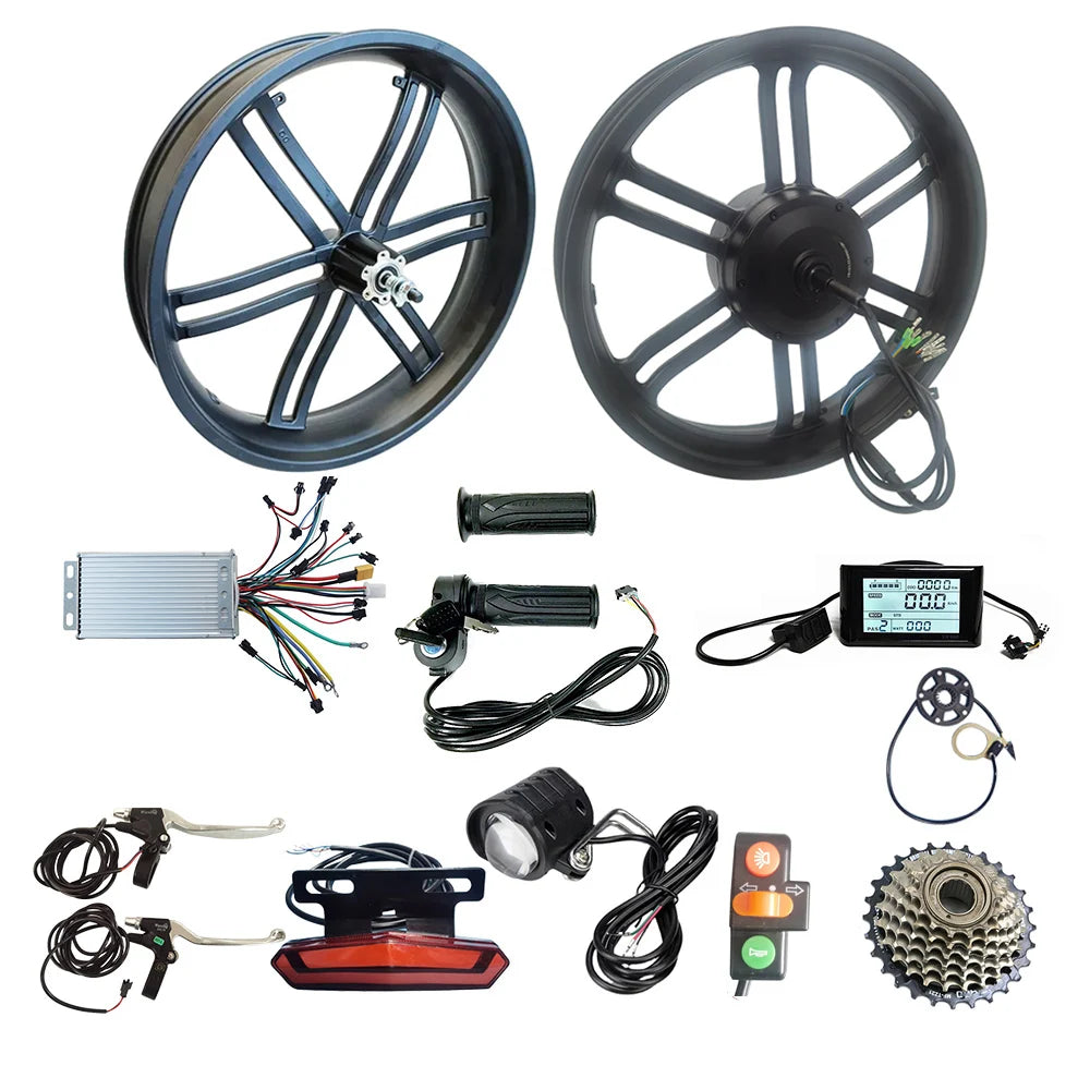 20 20x4.0 20x4 Inch Geared 48V 750W 1000W Fat Tire Rear Wheel Hub Motor Electric Bicycle E Bike Conversion Kit