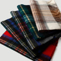 Unisex Classic Scottish Turkish Christmas Pashmina Plaid Scarves Stylish Customized Label Winter Accessories for Women