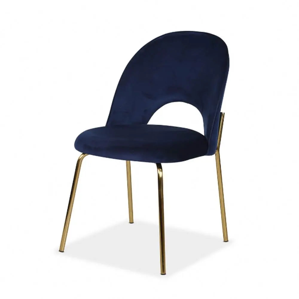 Wholesale Home Dinning Room Furniture Luxury Modern Orange Fabric Upholstered Seat Velvet Dining Chairs With Metal Legs
