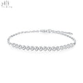 New Products Fine Jewelry Chain and Link Bracelet 18K White Gold Real Natural Diamond Adjustable Bracelets for Women