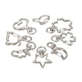 Promotional Cartoon Star Custom Logo Zinc Alloy Carabiner Silver Color Keyring Hook Snap Keychain