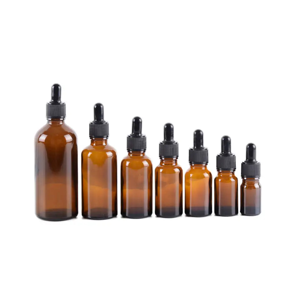 50ml Amber Glass Bottle Dropper Bottle Empty Glass Essential Oil Bottle With Glass Pipette Dropper