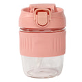 Wholesale Newest Creative High Borosilicate Glass Coffee Mug with Dual Lid and Silicone Sleeve