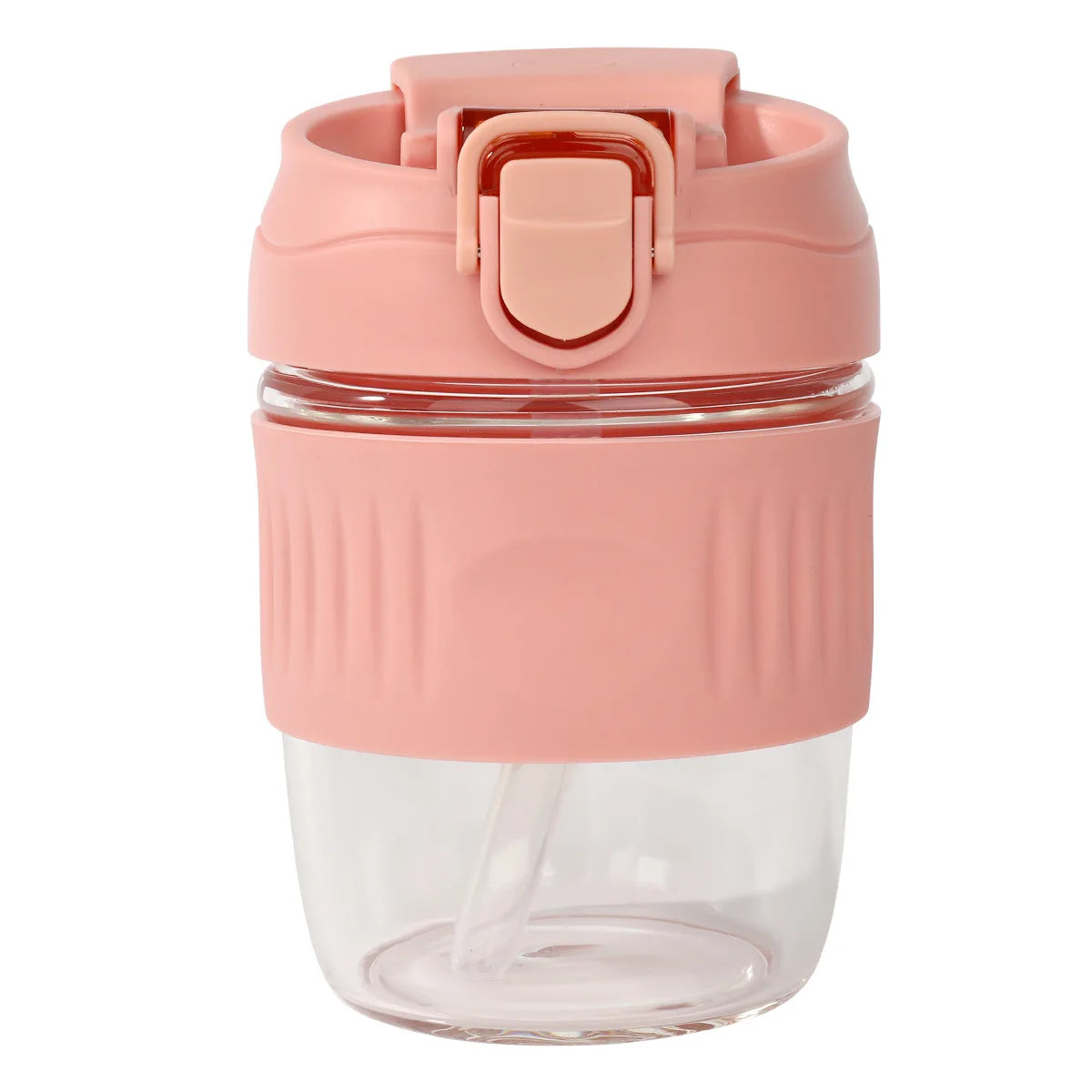 Wholesale Newest Creative High Borosilicate Glass Coffee Mug with Dual Lid and Silicone Sleeve
