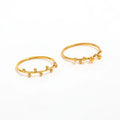 Joolim Jewelry Wholesale 18K Gold Plated Dainty  Bead Pave Stainless Steel Rings for Women Fashion Jewelry