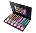 Factory Price Low MOQ 78 Colors Shimmer Eyeshadow Palette Private Logo Chemical Ingredient Makeup for Dark Skin