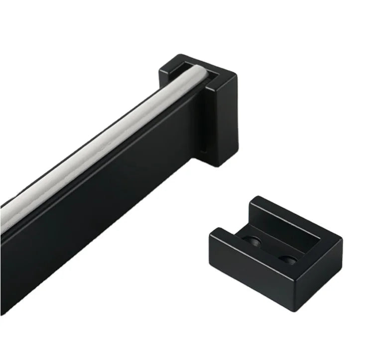 Customized Closet Rod with End Supports Aluminum with Extra Strength Structure Metal Wardrobe Rail with Matching Support