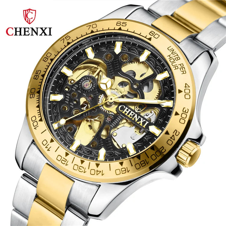 CHENXI 8808 New Hot Luxury New Watch Men Wrist Business Automatic Luminous Clock Tourbillon Waterproof Mechanical Watches