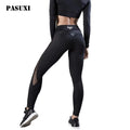 PASUXI Wholesale Women's High Waist Mesh Leggings - Breathable Patchwork Design for Sports Fitness Butt Lift Workout Pants