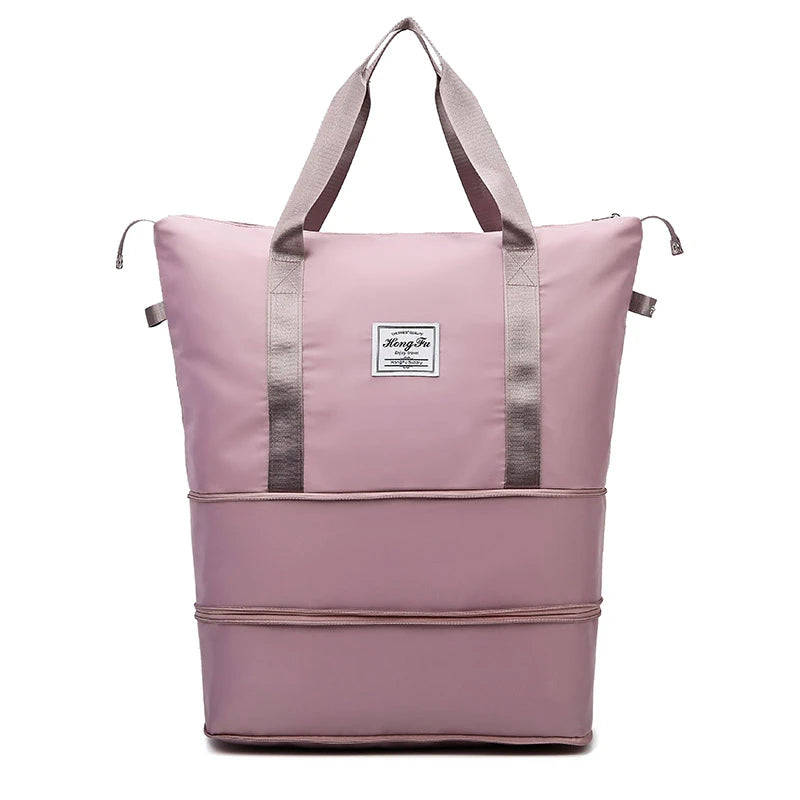 Custom logo Large Capacity Waterproof Expandable Carry Weekend Travel Duffel Bag Dry/wet Separate Sports Handbag Fitness Bags