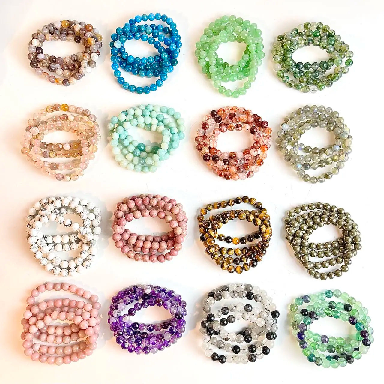 Wholesale Price 8mm Natural Gemstone Stone Healing Crystal Bracelet Crystal Beads Bracelet