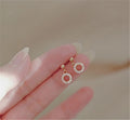 2026 Women Vintage Design 925 Circle Zircon Silver Charm Earrings