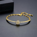 SLBRIDAL Sparkling Trendy Fashion Cubic Zirconia Bracelet Girls CZ Daily Bracelet Gift Wedding Bridal Bridesmaids Women Jewelry