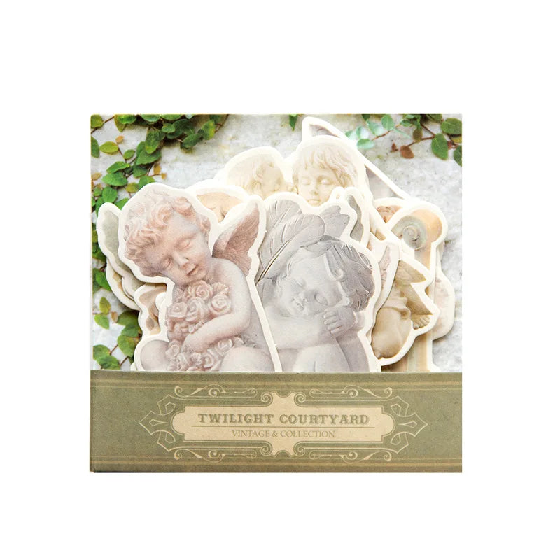 24 Pieces/Pack Collage Card Twilight Courtyard Series Hollow Out Journal Decoration Materials 4 Choices