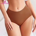 New Fashion Solid Seamless High Waisted 4 Layers Leak-Proof Wholesale Price Ice Silk Menstrual Underwear for Women