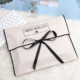 Promotion Large Brush Cotton Twill Envelope Pouch Luxury High End Women Shoes Shopping Clothes Cotton Bag