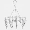 Silver Clothes Clips Non slip Hangers Sock Hanger and Stainless Steel Socks Peg and Hanger With 20 Pegs
