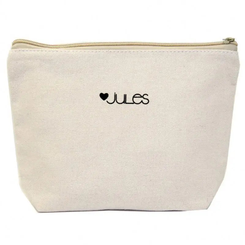 Factory Direct Sale Logo Printed Organic Cotton White Makeup Brush Dongguan Silk Recycled Bags Make Bag Cosmetic Case