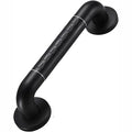 Matte Black Nylon & Stainless Steel Non-Slip Bathroom Grab Bars Safety Hand Rail Support Grab Bar for Disabled